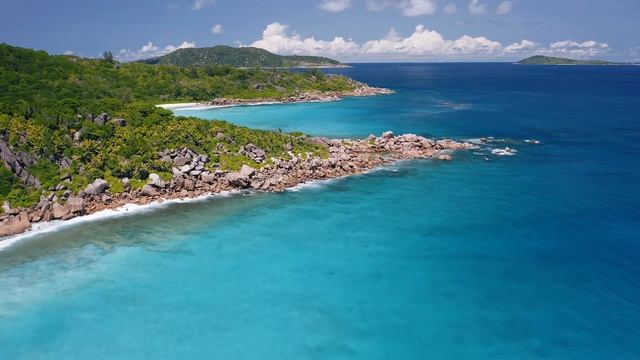 Seychelles beaches with relaxing music | 4K video | Relaxation with beaches and ocean