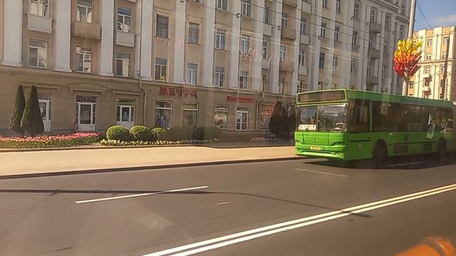 Троллейбус Могилёва БКМ 32102 (б.073) маршрут 3 ТЭЦ-2 - Пл.Космонавтов (Пл.Единства - г-ца Могилёв)