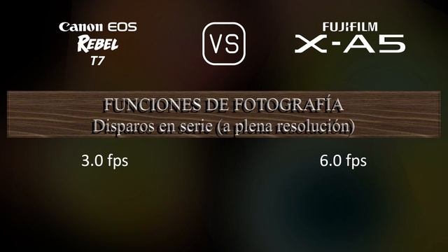 Canon EOS Rebel T7 vs. Fujifilm X-A5: Una Comparación de Especificaciones