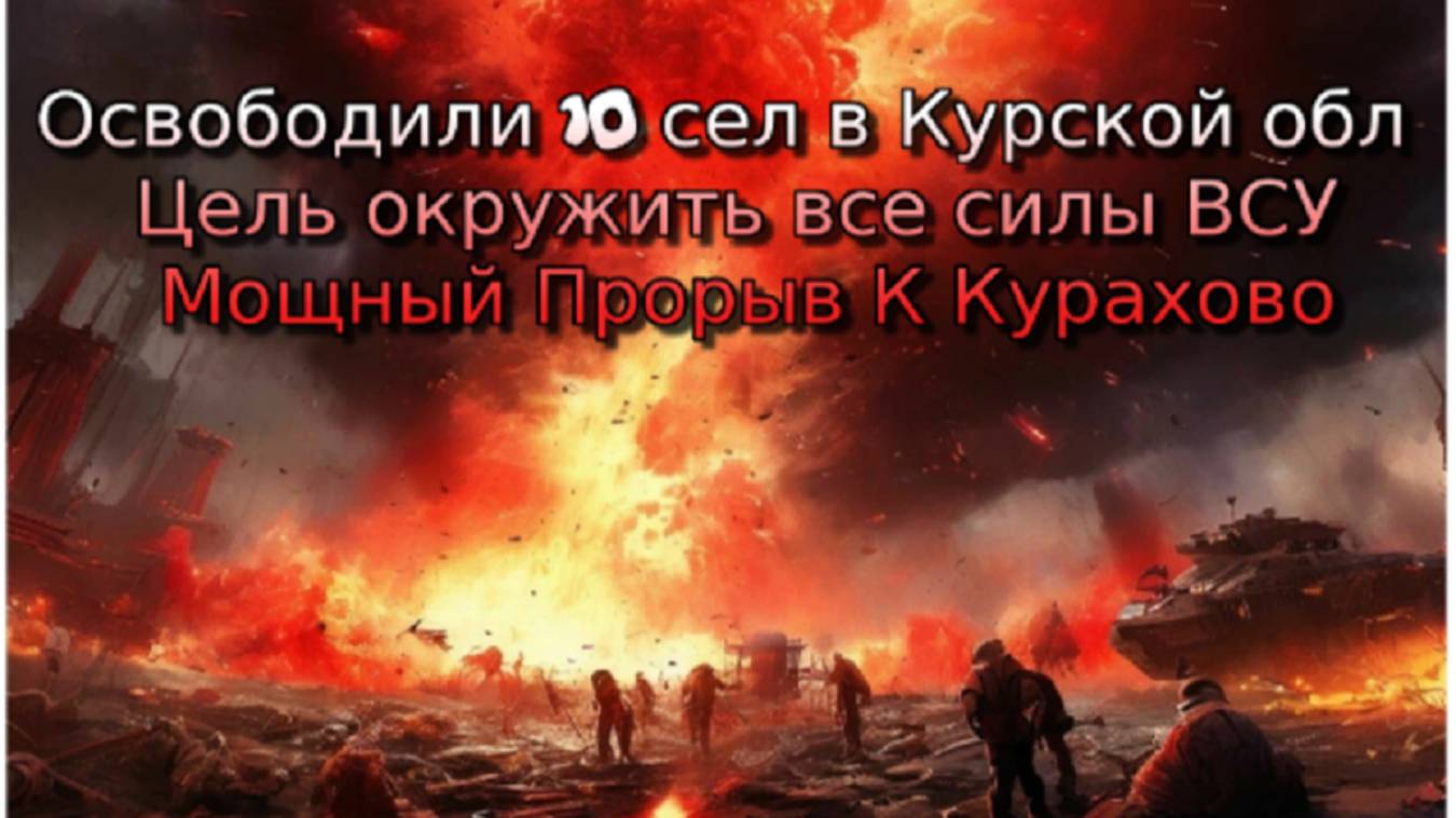 Украинский фронт-Освободили 10 сел в Курской обл Цель окружить все силы ВСУ Мощный Прорыв К Курахово