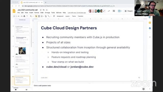 Cube.js July 2021 Community Call