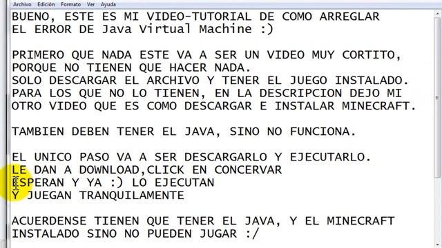 Como arreglar el error de Java Virtual Machine en español (MINECRAFT)