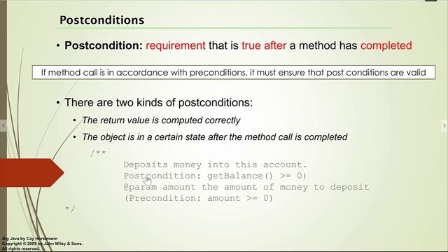 Cs140 Ch8.8 PostCondition