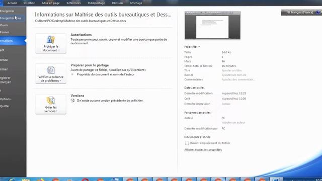 Microsoft office  2010/ 1ère partie