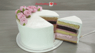 Праздничный торт с зефиром и кремом из шампанского | Торт на 8 марта