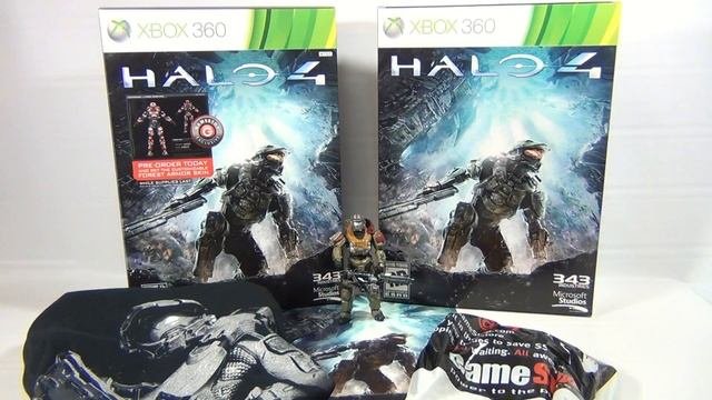 Halo 4 Xbox 360 Swag and Game Lot - GameStop Exclusives!