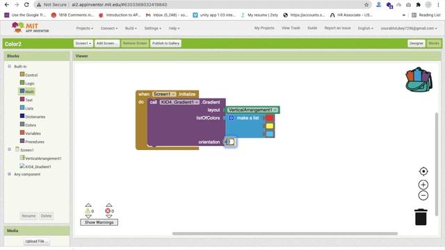 How to use gradient color in MIT App Inventor 2 | Colorful Layouts