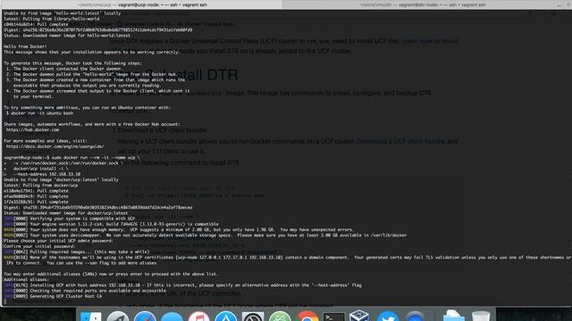Docker Universal Control Plane and Docker Trusted Registry install