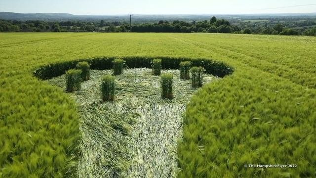 New Crop Circle Potterne Field nr. Devizes Wiltshire. Reported 28th May 2020