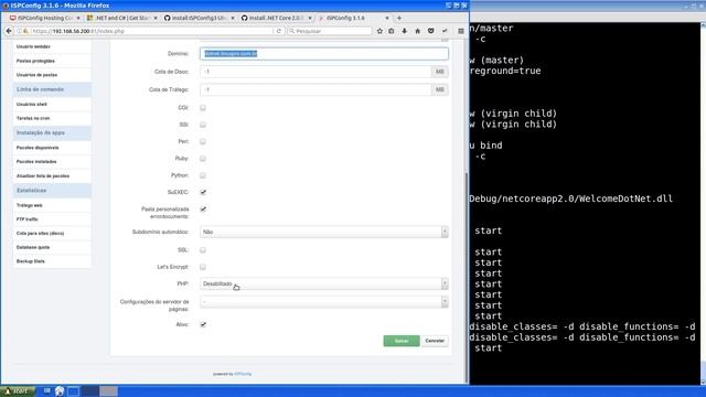Criando um site em 5 MINUTOS com ISPCONFIG