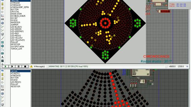 Led clock pendulum - Proteus