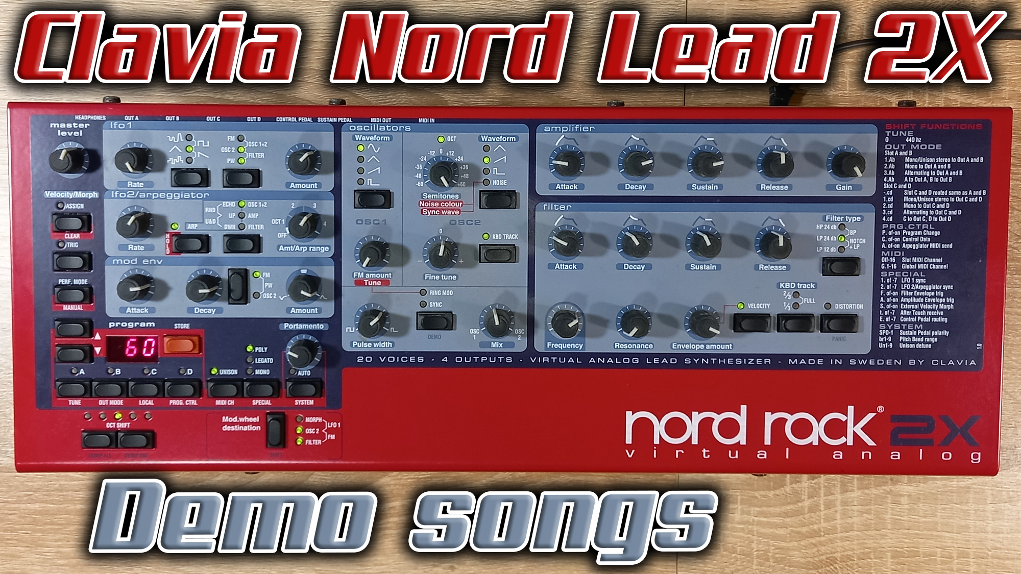 Виртуальный аналоговый синтезатор Clavia Nord Lead 2X из 2004 года. Небольшой обзор и послушаем Demo