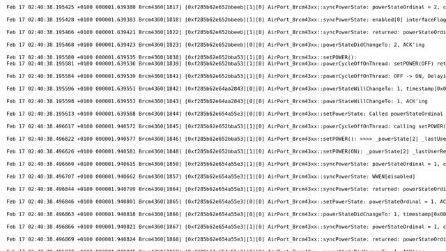 Apple: My macbook pro os x sierra 10.12.3 keeps crashing and report AirPortBrcm4360 issue