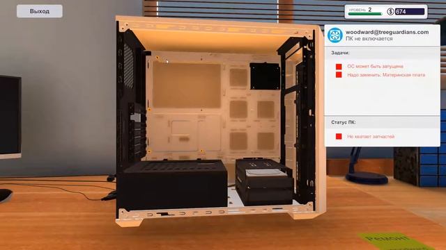 PC BUILDING SIMULATOR - КАК УСТАНОВИТЬ МАТЕРИНСКУЮ ПЛАТУ || #2
