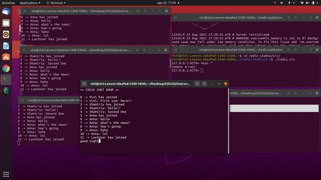 Chatroom C++ and Redis