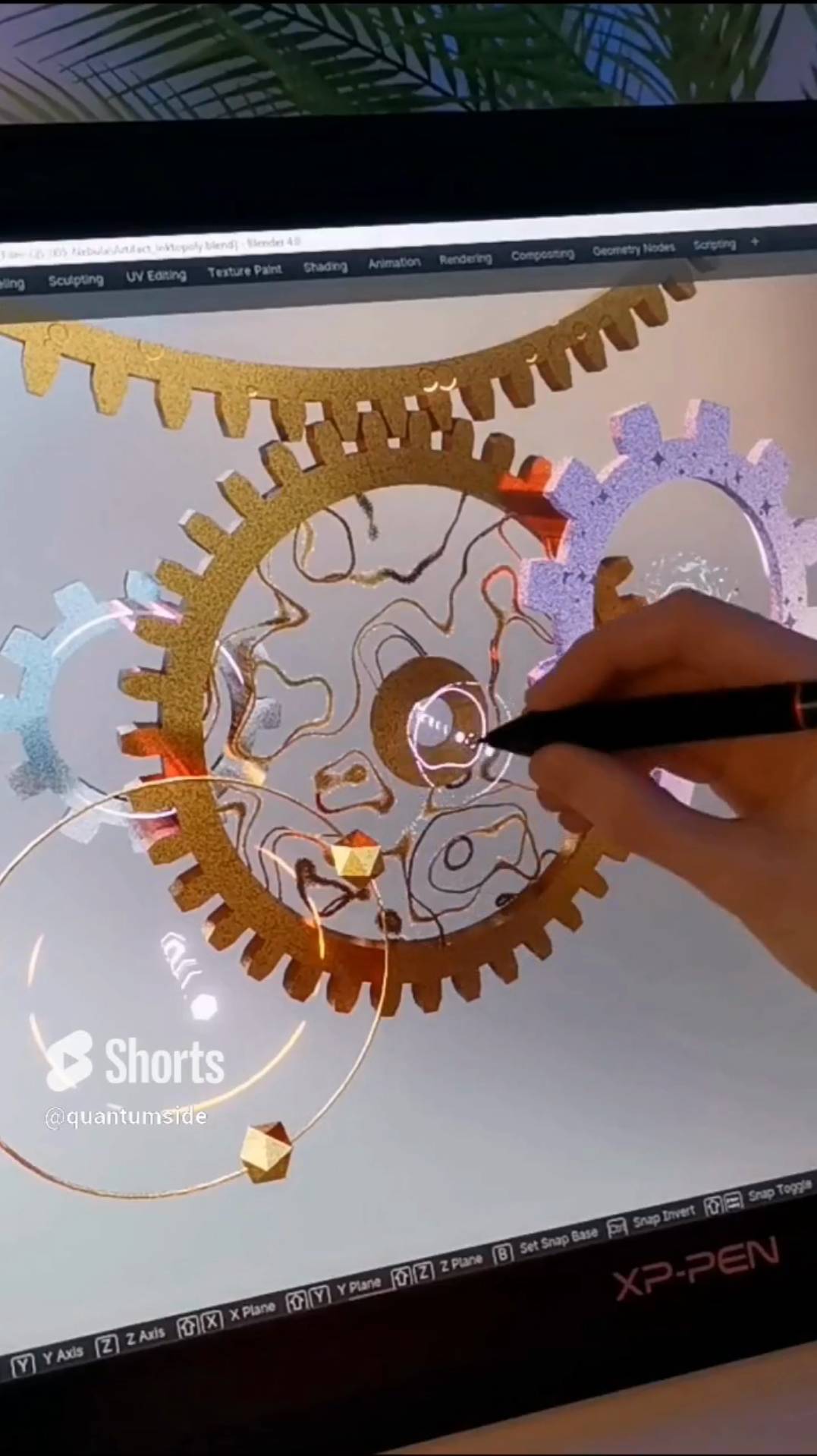 Making Mystical Artifact for Universe 🪐😉 #bts #shorts #blenderanimation #zoe #shortvideo #shortfee