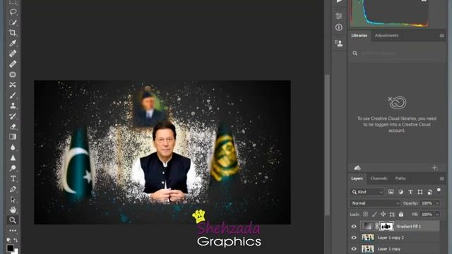 Photoshop Tutorial : [ Imran Khan ] Brush Effect Portrait (Brush) | Photo Manipulation | Photoshop