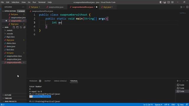 HOW TO SWAP TWO NUMBER WITHOUT USING THIRD VARIABLE | JAVA Example | Tamil Software