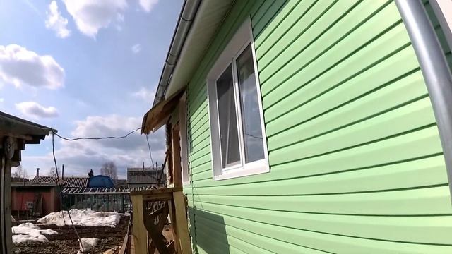Сайдинг закончили/баню снесли