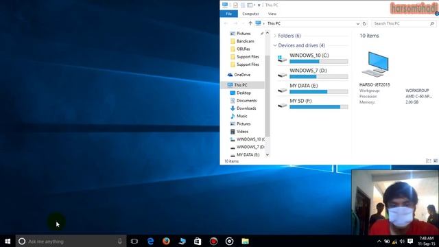 acer ao722 c-60 dual boot (windows 7 & windows 10)