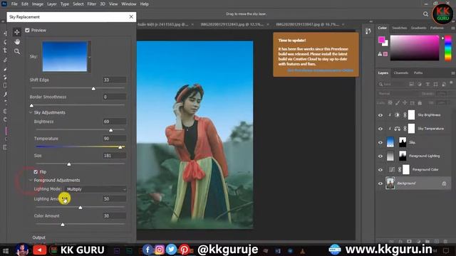 Sky Replacement Features In Photoshop CC 2021 In Hindi| Sky Replacement  In Photoshop CC 2021