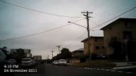 Driver of blue KIA Rio 904 KLK performs a dangerous overtaking manoeuvre.