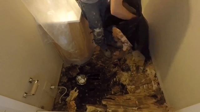 Replacing A Rotten Tile Floor Caused By Leaky Toilet - Part 1