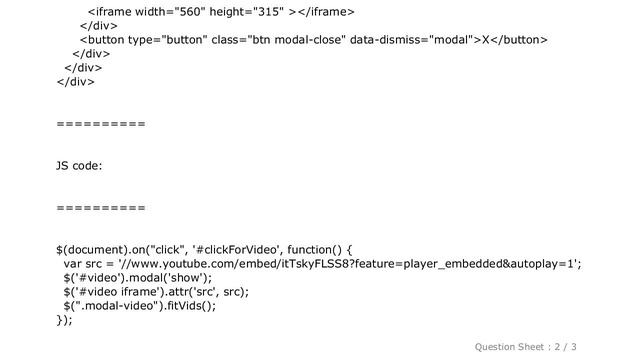HTML : video not working in bootstrap modal pop up on firefox