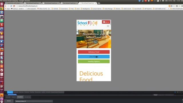 Responsive Website: School Food Company