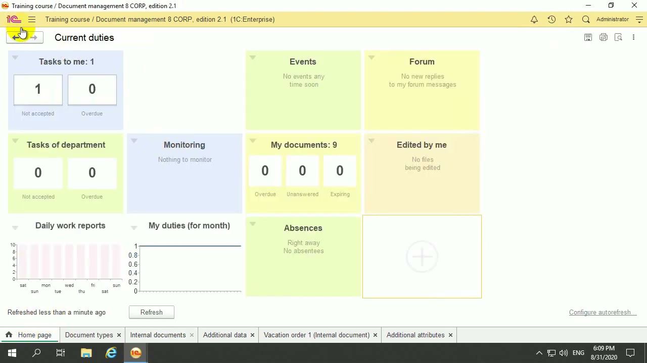 04 06 Setting permissions for folders 1С:Document Management