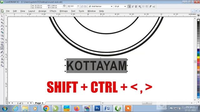 Round Seal Design in CorelDraw | Stamp Design | Pre Ink Seal |