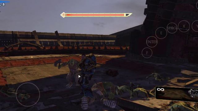 Epic game Warhammer 40k: Space Marine on Android. Winlator v.1.1 resolution mod.