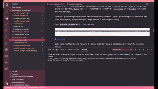 Getting Started with Camel K - Trace distributed Camel K calls with Jaeger