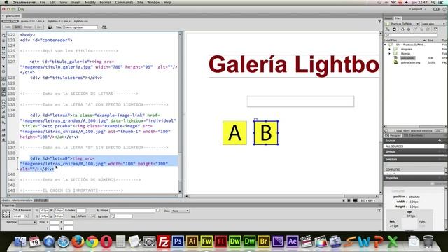 Adobe Dreamweaver - Galeria Lightbox (archivos)