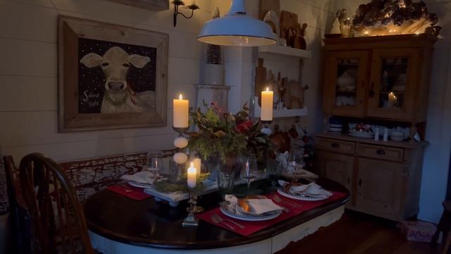 Christmas Candlelight Farmhouse Home Tour