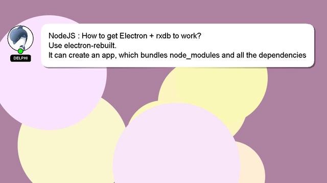 NodeJS : How to get Electron  rxdb to work?