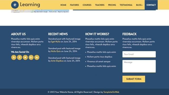 Bootstrap Online Learning Html Website Template