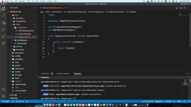 Laravel 9 API Get data from database PLAB