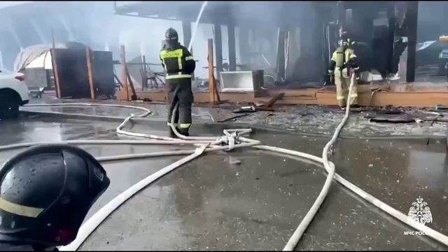 Пожар в здании на территории аэропорта Минеральных Вод