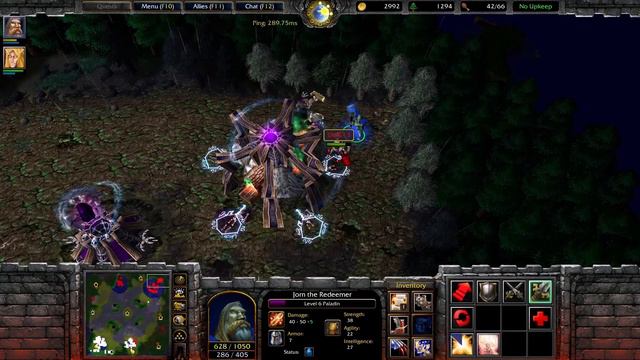 Solo hero Paladin carried the whole game against Undead, Warcraft 3 Frozen Throne 1v1 Ranked