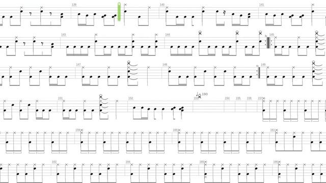 Travel in Stygian + Iced Earth + Drum only + Drum tab