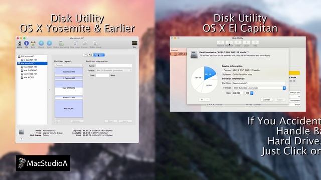 New Disk Utility Mac OS X El Capitan