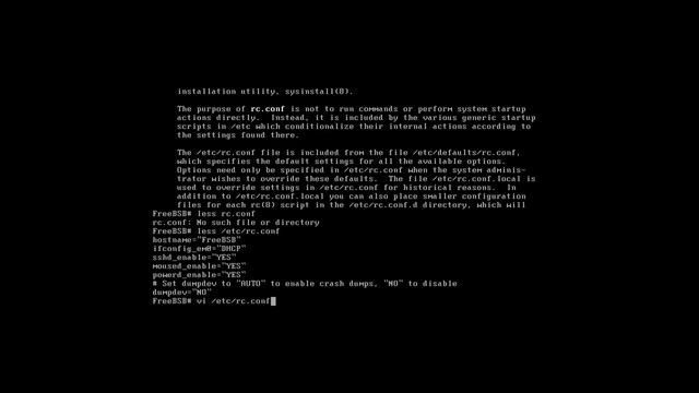FreeBSD Network Configuration by Nicholas Lee Fagan