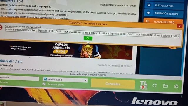 java.lang.IlegalStateException: problema de tlancher: Solucion en la descripcion del video