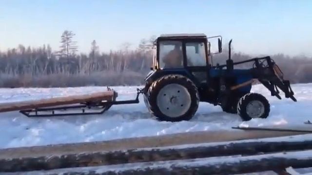 Зимой за сеном в якутии