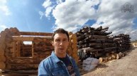 Баня ручной рубки 6х6 метров из бревна диаметром 24-28 см