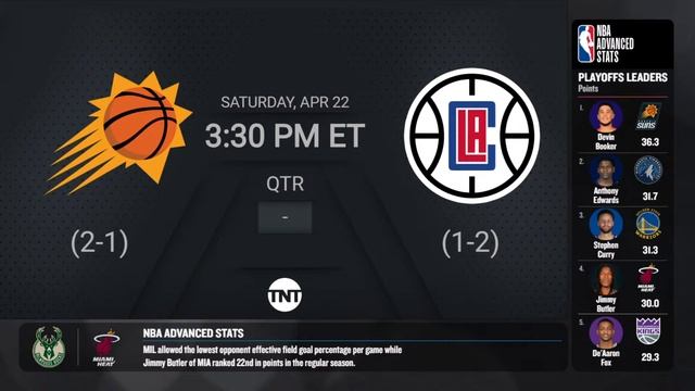 Suns @ Clippers | Game 4 Live Scoreboard | #NBAPlayoffs Presented by Google Pixel