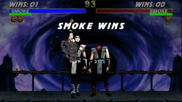 Ultimate Mortal Kombat 3 - Human Smoke Fatality "Decapitação"