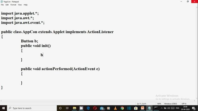 Applet Context Program in Java (हिंदी में)