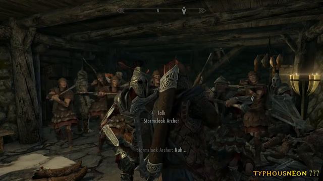 ES V Skyrim Modded - Falkreath Barracks Brawl